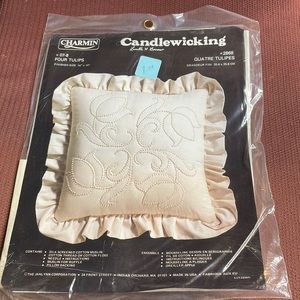 Candlewicking pillow kit Charmin Brand New in package “Four Tulips”